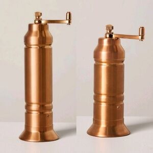 Hearth & Hand With Magnolia Tall & Short Salt & Pepper Crank Grinder Copper Set.